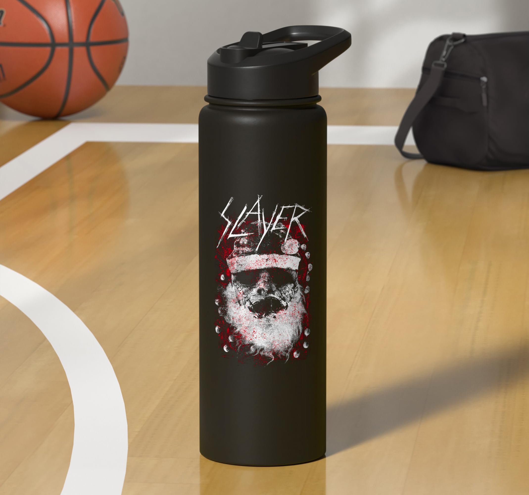 Slayer Dead Skin Santa Stainless Steel Insulated Water Bottle - Image 7